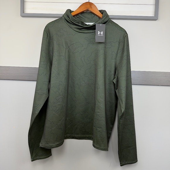 UNDER ARMOUR UA cold weather funnel neck sweater loose fuller cut size XL - Picture 1 of 8
